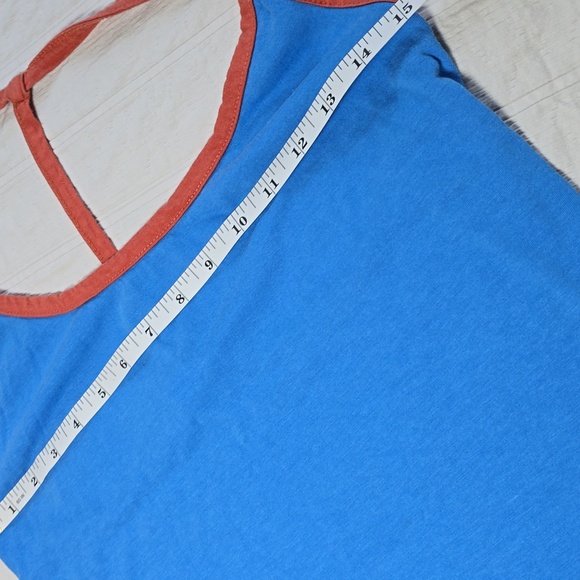 Threads 4 Thought Blue Maxi Dress with Rust Orange Trim - Picture 7 of 16